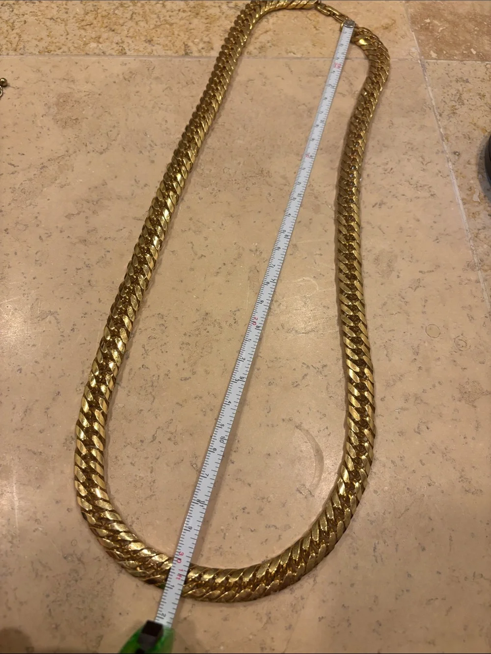 Gold-Tone Vintage Napier Cuban Link Chain Necklace